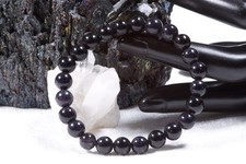 Edelstein Armband aus Blauem Sandstein | 8mm Kugelarmband