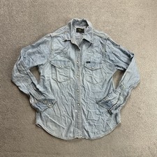 LEE Vintage Hemd Jeanshemd Shirt Gr L Jeans Western Denim Cowboy 14005 Blau
