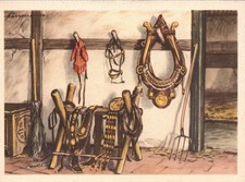 AK Kunsthandwerk Oberfranken Altes Pferdegeschirr Werbung Phosphat (3040)