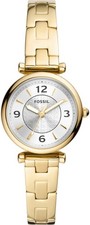 FOSSIL ES5203 Damen Armbanduhr Quarz Edenstahl 28 mm Uhr Goldfarben