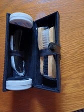 Schuhputz Set in Lederetui Wie Neu 