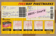 PAKETMARKE FREEWAY Post EURO EXPRESS =BIS 20 kg m. HOLOGRAMM gebraucht - DHL