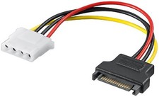 Stromadapter SATA Stecker auf Molex 4pol Buchse   #e542