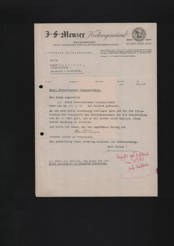 Neckargemünd brief 1941 j - brief,
