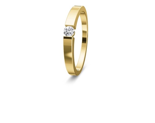 585 gold damenring diamant - gold,