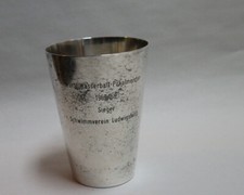 versilberter WMF Becher/Preisbecher Württ.Wasserball Meister 1967/68 Ludwigsburg