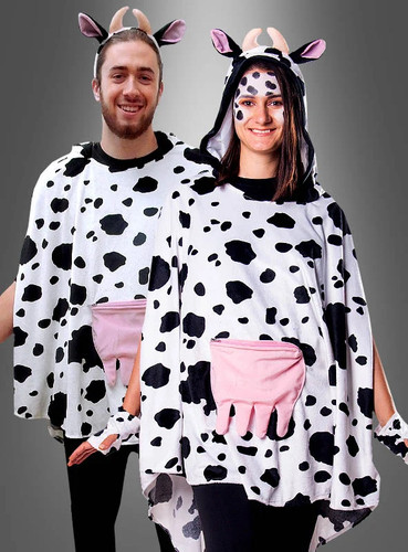 Kuh poncho aus plüsch mit - kuh,