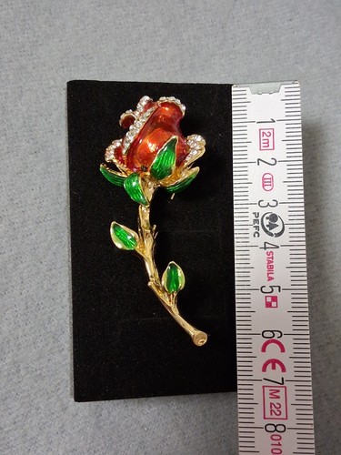 Schmuck brosche emaille strass - emaille,