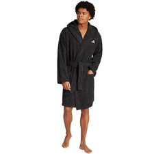 adidas Performance Bathrobe Hooded Unisex-Bademantel mit Kapuze knielang Schwarz