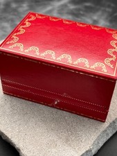 #1402  ORIGINAL CARTIER VINTAGE BOX ROT UHRENBOX SCHATULLE UHRENSCHATULLE RED