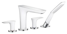 Hansgrohe PuraVida 4-Loch Wannen-Armatur Weiß Chrom 15446400