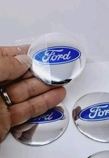 Nabendeckel für ford stil emblem 56mm Aufkleber Radkappen Felgen Alu silber