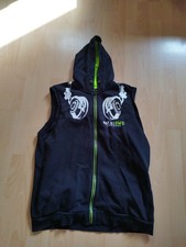 Jungen Weste von C&A Gr. 182 in Schwarz mit Kapuze und Druck