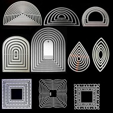 "Rahmen" Halbkreis, Bogen, Tropfen & Quadrat Stanzschablone/Cutting/ NEGATIV-Cut