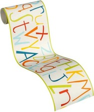 3458-13-) Kinderzimmer Bordüre "For Kids" weiss orange blau grün rot petrol 