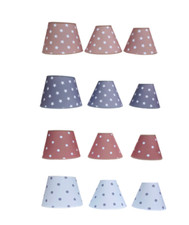 Lampenschirm/Tischleuchte/Stehlampe/Beige/Weiß/Grau /Punkte/Sterne/Stoff/E14/E27