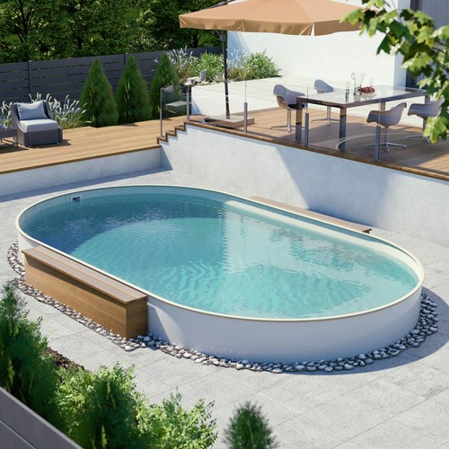Stahlwandpool ovalbecken xxl - ovalbecken,