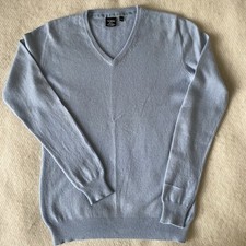 Yorn 100% Kaschmir Pullover, zweifädig, Größe 36 (38), Hellblau