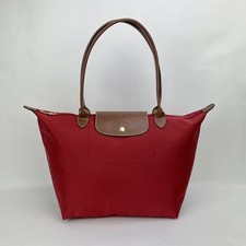 Longchamp Le Pliage Rot Tote gestickte Pferdetasche GRÖße L