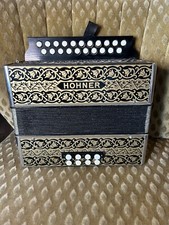 Akkordeon Hohner Diatonic C/F Harmonika 21/8/II Gold Buttonbox Melodeon
