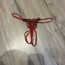  String Tanga mit Perlen und Spitze