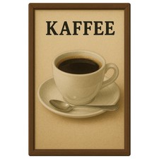 Kaffee Tasse Blechschild |