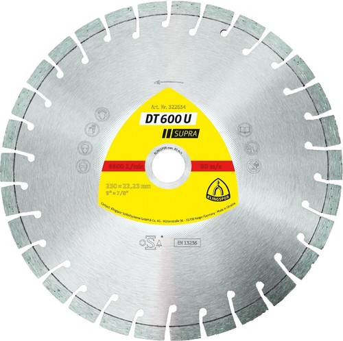 Diamanttrennscheibe 600 u - dt,