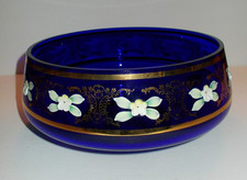 Kristall-Obstschale gold