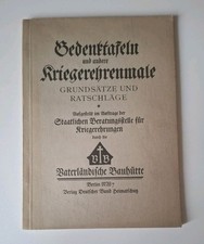 Gedenktafeln und andere Krieger Ehrenmale -  1920 Reichsdruckerei Berlin