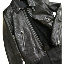 Herren Krokodil Muster Schwarz