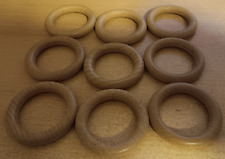 9 x Holzringe in Buche Natur Ø -56 basteln Schnuller kette oder für Gardinen