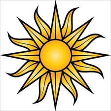 Autoaufkleber Sonne Gelbes