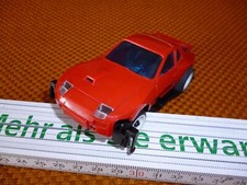 Carrera Servo 140  -  Porsche 924 in rot mit Rauchglasscheibe & V3 Chassis  !!!