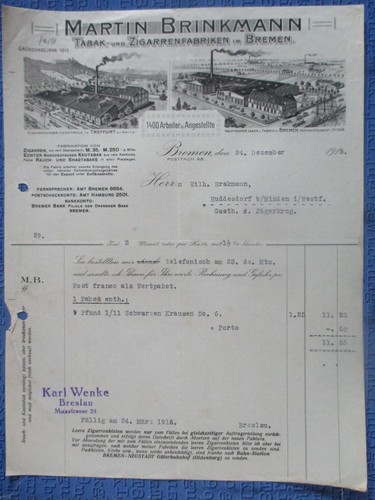 Rechnung tabak - (910),