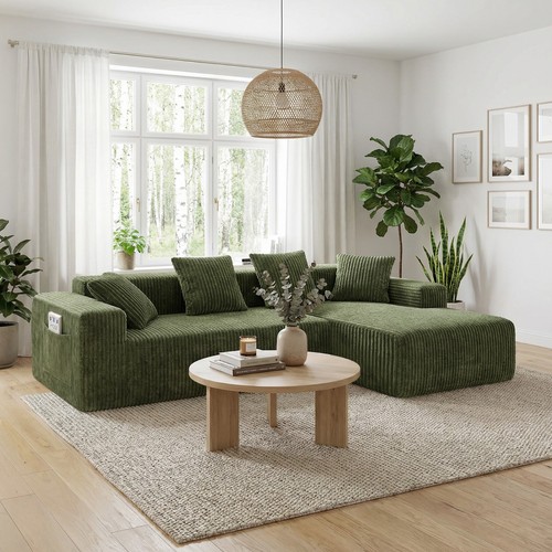 Corduroy ecksofa sofa - corduroy,