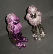 2 Hunde Pudel Figuren Deko