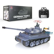 Deutscher Lager 2.4Ghz 1/16 7.0 Henglong Tiger I RTR BB IR RC Panzer 3818 Rauch