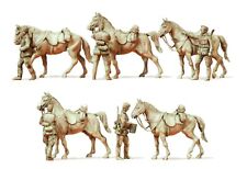 Preiser 16607 Kavalleristen / Pferde 10 Figuren unbemalt H0 1:87 Bausatz
