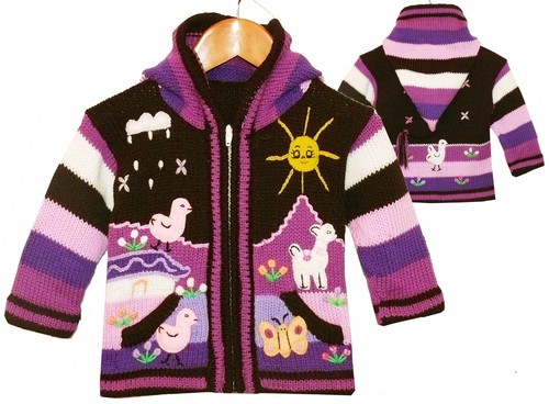 Peru strickjacke brombeer rosa - strickjacke,