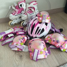 Kinderschlittschuheset mit Helm - Größe 28 bis 31- Gebraucht - Marke: Hudora 