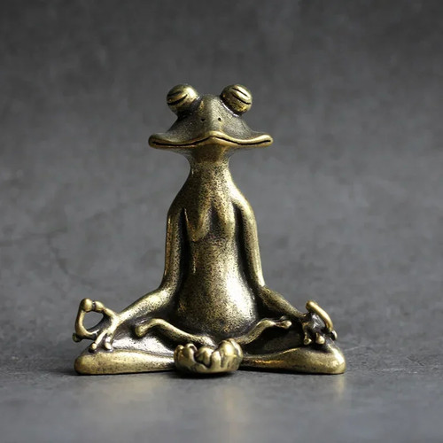 Retro kupfer zen - kupfer, zen-frosch