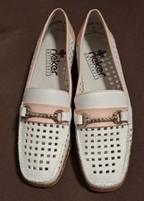 Mokassins, Rieker, weiß-rosa, Gr. 40