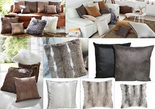 Kissenhülle Leder Fell Look