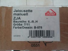 Roto Jalousette manuell ZJA 6../8..H 7/11 B575 Jalousie Blau Silber Rollo