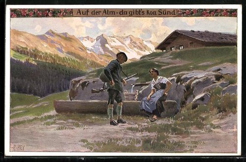 Künstler paul hey - künstler-ak,