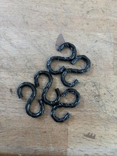 5 Stück S-Haken 4,9x35mm Rustikal Schwarz /Nr.5