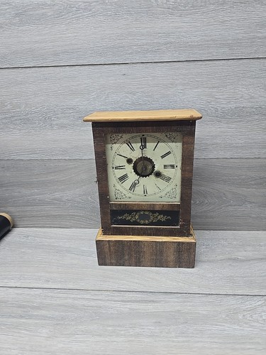 Vintage antike holz manteluhr - vintage,