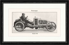 Renault 1906 Rennwagen Zweisitzer Phaeton Speichenrad Faks Sport 031 Gerahmt