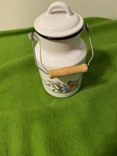 Milchkanne mit Deckel und Henkel, 25 cm