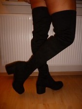 NEUE OVERKNEES, Overkneestiefel, Gr. 41, Wasserabweisende SCHWARZE STIEFEL, HOT!